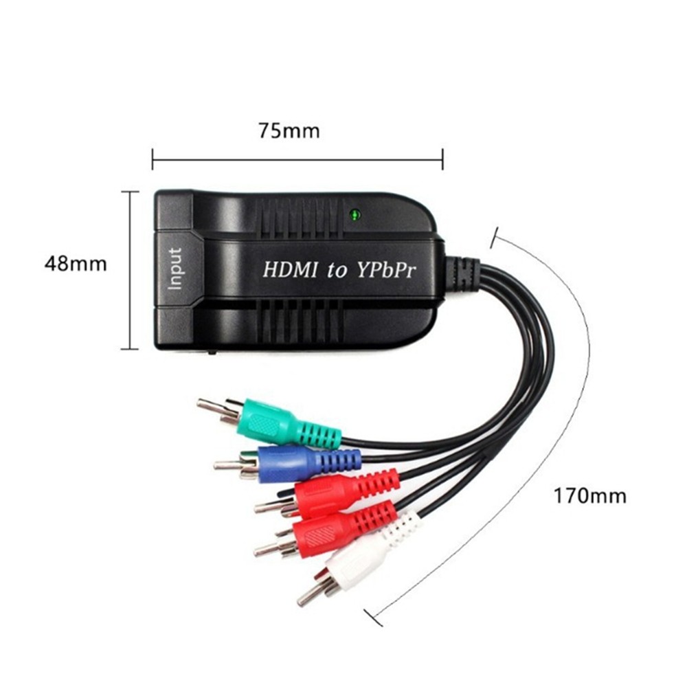 New 1080P HDMI to YPBPR Component Video Converter 5 RCA RGB Adapter Audio Output