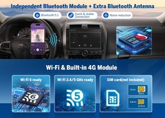 UX6K PRO MAX 2 DIN Android 13 8+128GB 10.1″ QLED Car Stereo GPS CarPlay Radio 4G