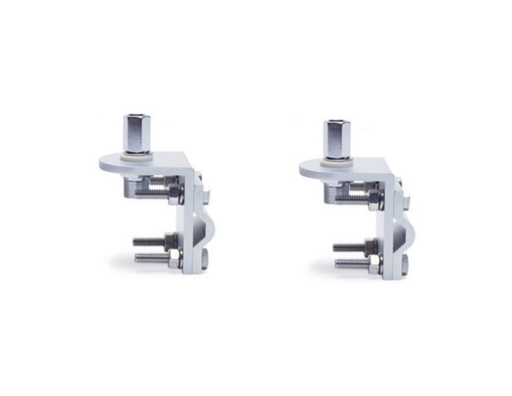 LOT OF (2) CB RADIO ANTENNA MIRROR MOUNTS 3 WAY SINGLE GROOVE WORKMAN RV1