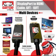 DisplayPort to HDMI Cable Adapter Converter Audio Video PC HDTV Monitor 1080P