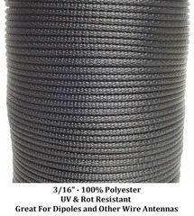 400′ 3/16″ DACRON POLYESTER ANTENNA SUPPORT ROPE DIPOLE INVERTED V GIN POLE GUY