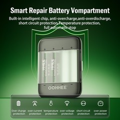 OOHHEE 4/8/12/16x AA 3600mWh Rechargeable Lithium Batteries 1.5V Charging Box