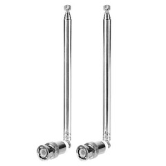 2x 7-Section Telescopic BNC Antenna Replacement for Radio Scanner AM/FM/UHF/VHF