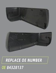 Top Half Mirror Cover Textured Black Compatible with Chevy Silverado 1500/ GMC