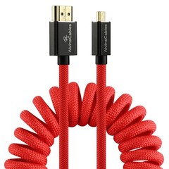 for Atomos Ninja V 4K 60P 8K 2.1 Micro HDMI to Full HDMI Braided Coiled Cable