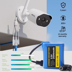 2600mAh DC 12V Portable Rechargeable Li-ion Battery Pack With Charger
