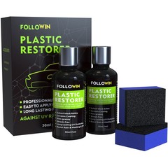 FOLLOWIN Plastic Restorer for Cars, Coating Exterior Black Trim 60ml