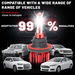 For GMC Yukon 2007-2014 – 6000K White LED Headlight Hi/Lo Beam Fog Light Bulbs