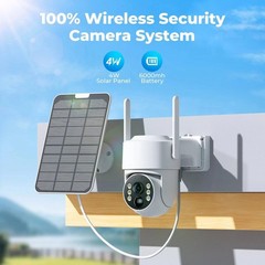 CAMCAMP 4MP Wireless Home Security Camera System Solar IP Cameras 10” Monitor