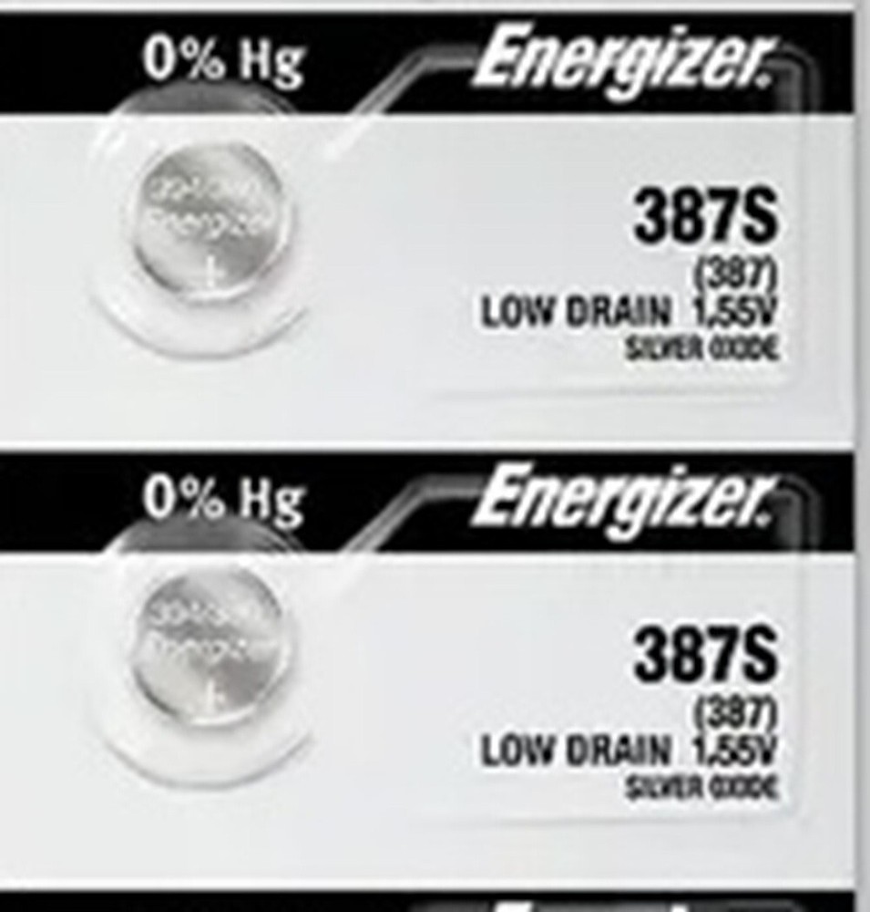 2 Energizer 387S Low-Drain 1.55V Silver-Oxide Button Cell Battery-Accutron