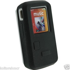 2X Black Silicone Skin Case for Sandisk Sansa Clip Zip MP3 Player Cover Holder