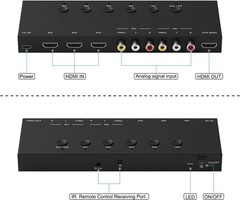 Gaming Console HDMI Switcher + AV to HDMI Converter