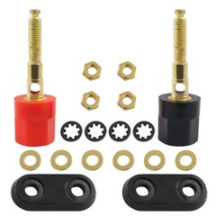Zorveiio 2 Pack Banana Plug Jack Female Socket Gold Plated 2pcs,