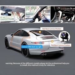 Car Dual Lens Dash Cam HD 1080P Front/Rear/Inside Video Recorder Camera G-Sensor