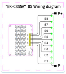 active balancer 5.5A 4S 8S 12V 24V MCN/Lifepo4/NCA Equipped with OLED display