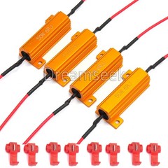 4X 50W 6ohm LOAD RESISTOR FIX LED LIGHT BULB ERROR FAST HYPER FLASH TURN SIGNAL