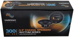 Harmony Audio HA-65 Car Stereo Rhythm 6.5″ Replacement 300W Speakers & Grills