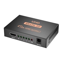 HDMI Splitter Amplifier Repeater 4K*2K 4-Ports Hub 1 in 4 out Box 3840X2160/30HZ