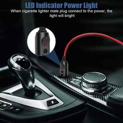 4 PACK Fused 12V ~ 24V Male Car Cigarette Lighter Plug Socket Connector Cable
