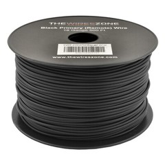 Black 18 Gauge AWG 500ft Copper Clad Aluminum Stranded Primary Remote Wire Cable