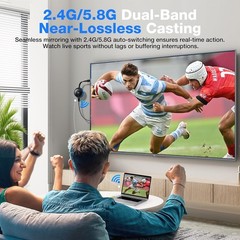 Aimibo 4K Ultra HD Wireless HDMI Display Adapter Dual-Band Wi-Fi Plug & Play
