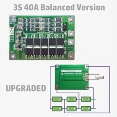 12V 3S 7P 40A BMS Li-ion Battery Pack Kit DIY Case Holder 18650 Power Wall Box