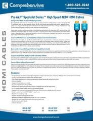 HDMI CABLE CERTIFIED ULTRA HIGH SPEED 2.0 4K for HDTV PC LAPTOP GAMING