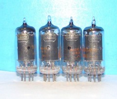 Type 6AU6A RCA AA5 radio audio amplifier vacuum tubes 4 valves tested 6AU6 6136