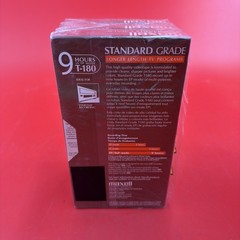 Maxell Standard Grade T-180 VHS Tapes 3 Pack New Sealed Blank Videocassettes NOS