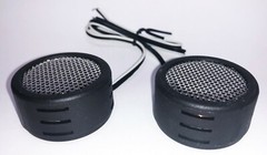 1 Pair of 1 Inch Car Tweeters Silver Super High Frequency Micro Dome Piezo
