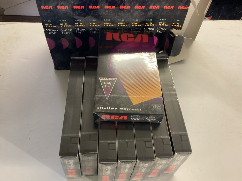8 New RCA T-120 VHS Up To 6 Hours Hi-Fi Stereo Video Recordable Tape VCR