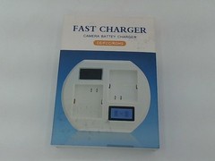 Fast Charging LCD Dual Battery Charger Station Blue CE/FCC/ROHS Camera