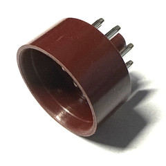 1 pcs bakelite 8 pin – octal tube base power plug BURGUNDY