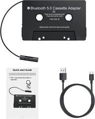 Car Audio Cassette Receiver, Bluetooth 5.0 Cassette Aux Adapter for Listening