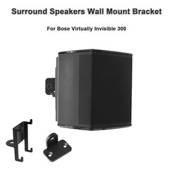 2 Pack Wall Mount Brackets for Wireless Surround Speakers – Black, Easy Install