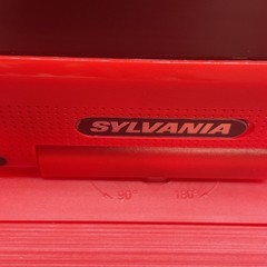 Sylvania SDVD9020C Red Portable DVD Player Swivel Screen With Remote