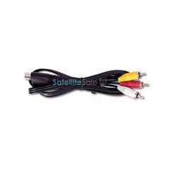SatelliteSale DirecTV AV RCA Composite Replacement Cable PVC Black Cord (6 feet)