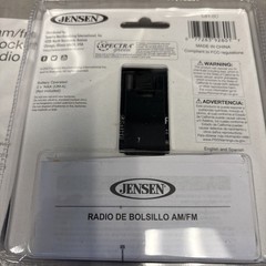 Jensen MR-80 AM/FM Portable Pocket Radio Small Compact NEW for Seniors Emergency