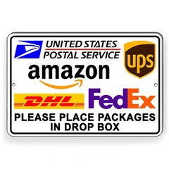 Please Deliver Packages To Drop Box Sign Or Decal 6 SIZES usps delivery I251