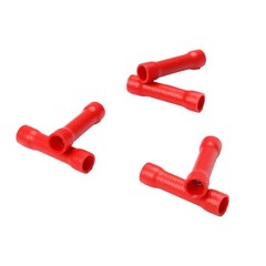 100Pcs Butt Wire Connectors Crimp Terminals Electrical 22-18 AWG Red NEW