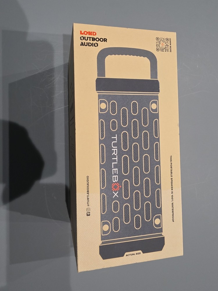 TurtleBox Ranger Loud! Outdoor Portable Bluetooth 5.4 Waterproof Gray Speaker