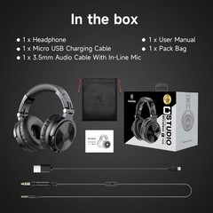 OneOdio Pro-C Bluetooth Over Ear Headphones, Wireless/Wired, Brown or Black