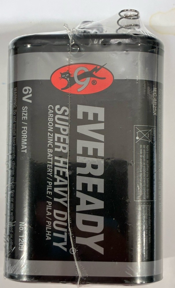 1 PACK – EVEREADY 1209 6V Super Heavy Duty Lantern Battery#11 Brand New Sealed