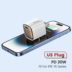 TRON PD20W USB-C GaN Fast Charger, Compact Wall Charger, Type-C Power Adapte
