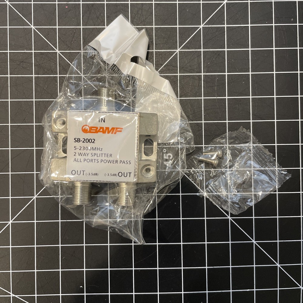 BAMF 2-Way Coax Cable Splitter, Bi-Directional Moca 5-2300Mhz – High-Performance