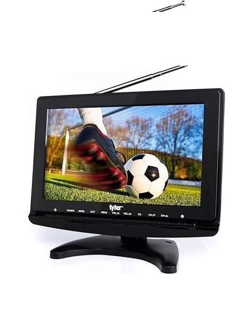 Tyler TTV706 10” Portable Widescreen 1080P LCD TV w/ Det. Antennas, HDMI, USB…