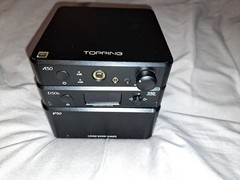 Topping D50s DAC + A50 Headphone Amp + P50 Linear PSU Stack w/ Remote