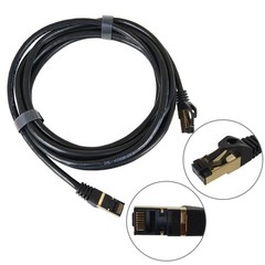 CAT8 Ethernet Cable Super Speed 40Gbps LAN 3ft 6ft 10ft 25ft Black Gold