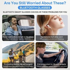 Smart Glasses, Bluetooth Audio Glasses for Women Men, Open Ear Sound with Mic…