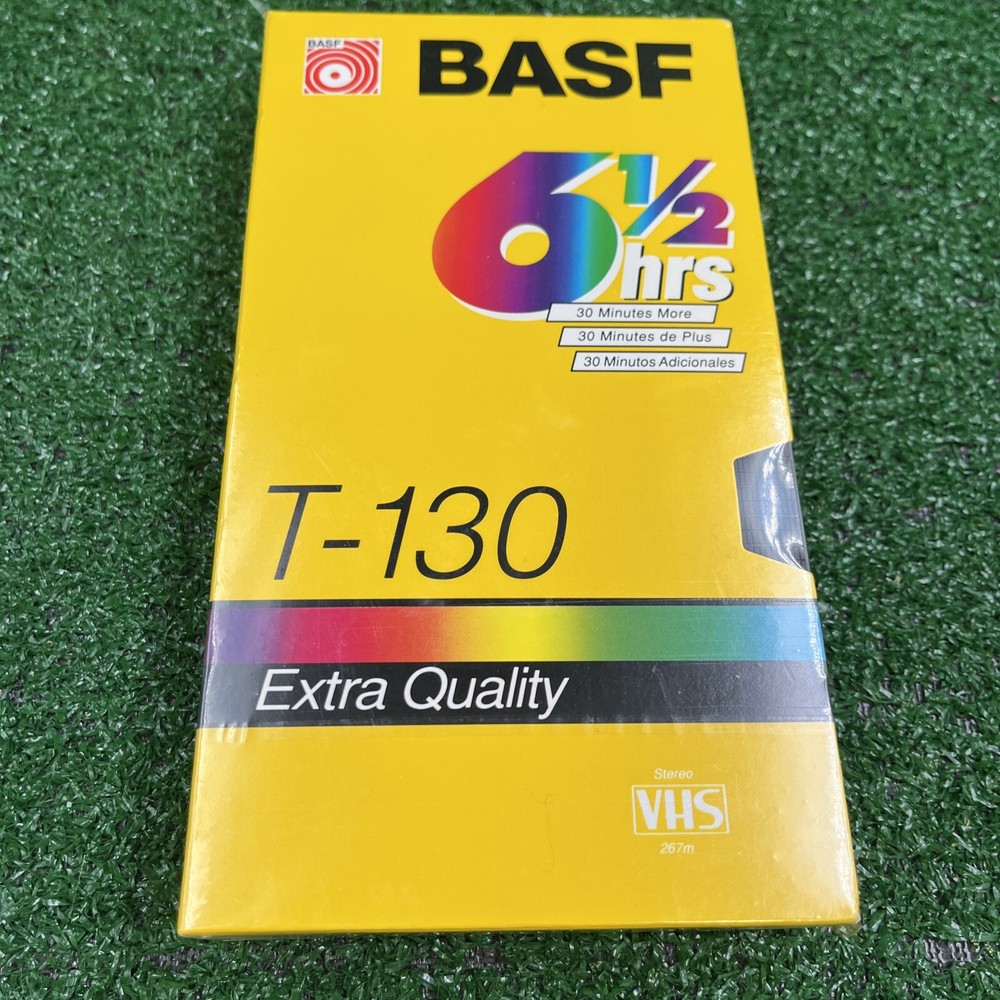 BASF VHS Video Tape Blank 6-1/2 Hours Extra Quality T-130 New Sealed